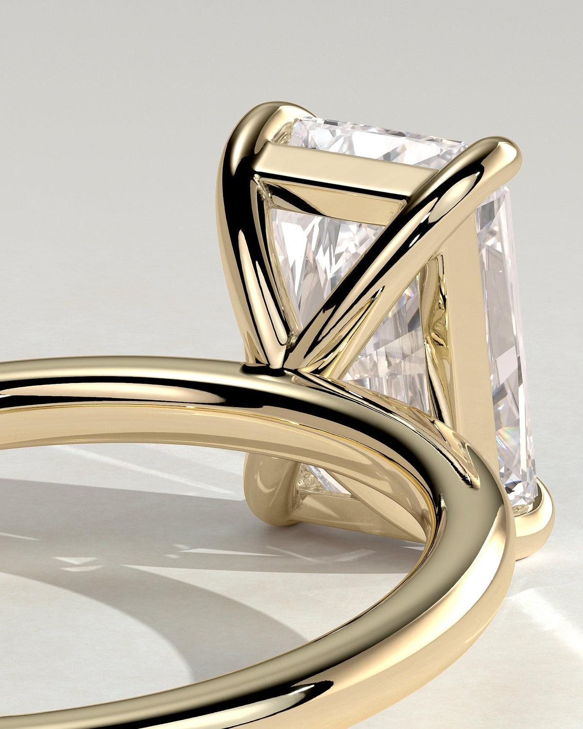 Radiant Solitaire Lab Grown Diamond Engagement Ring