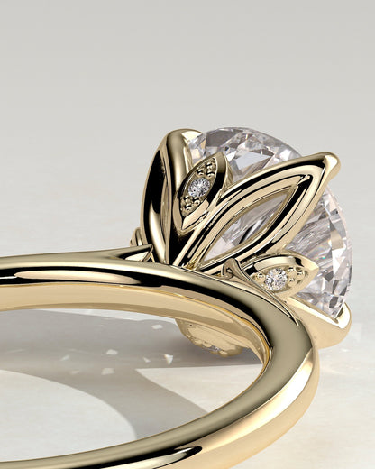 Round Solitaire Lab Grown Diamond Engagement Ring