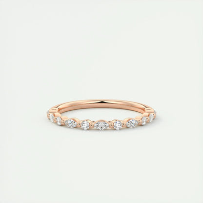 0.32 CT Marquise & Round Multi Stones CVD EF/VVS Diamond Wedding Band 13