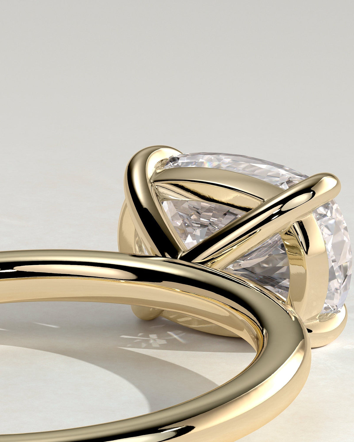 Elongated Cushion East West Solitaire Lab Grown Diamond Engagement Ring