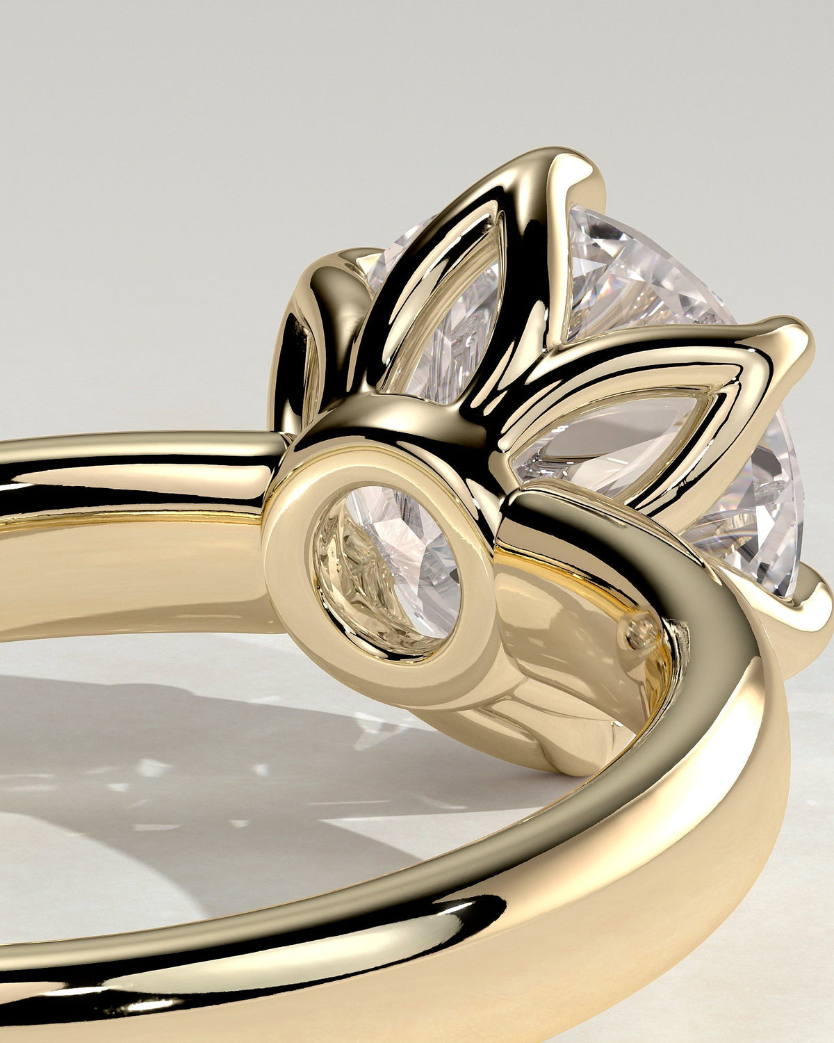 Round Bold Solitaire Lab Grown Diamond Engagement Ring