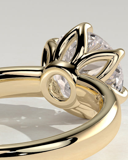 Round Bold Solitaire Lab Grown Diamond Engagement Ring