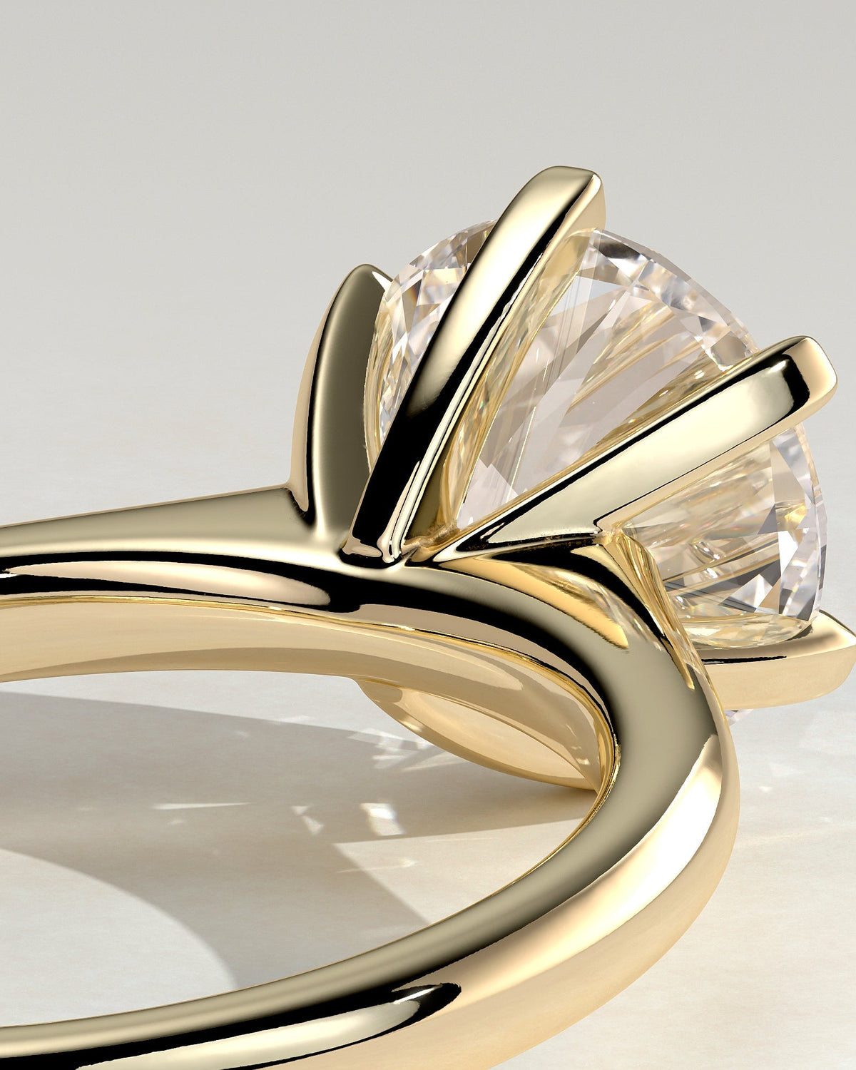 Round Solitaire Lab Grown Diamond Engagement Ring