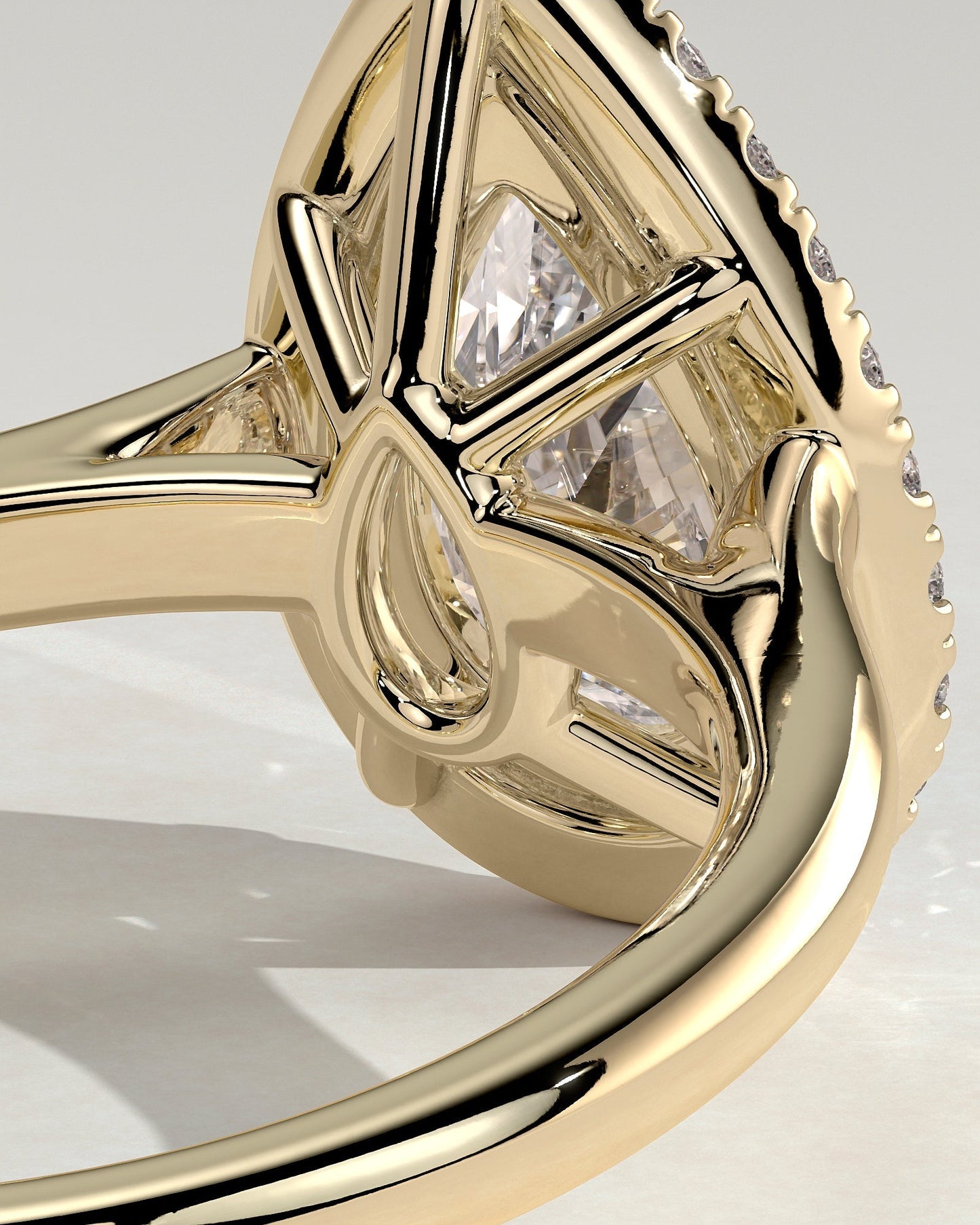 Pear Halo Lab Grown Diamond Engagement Ring