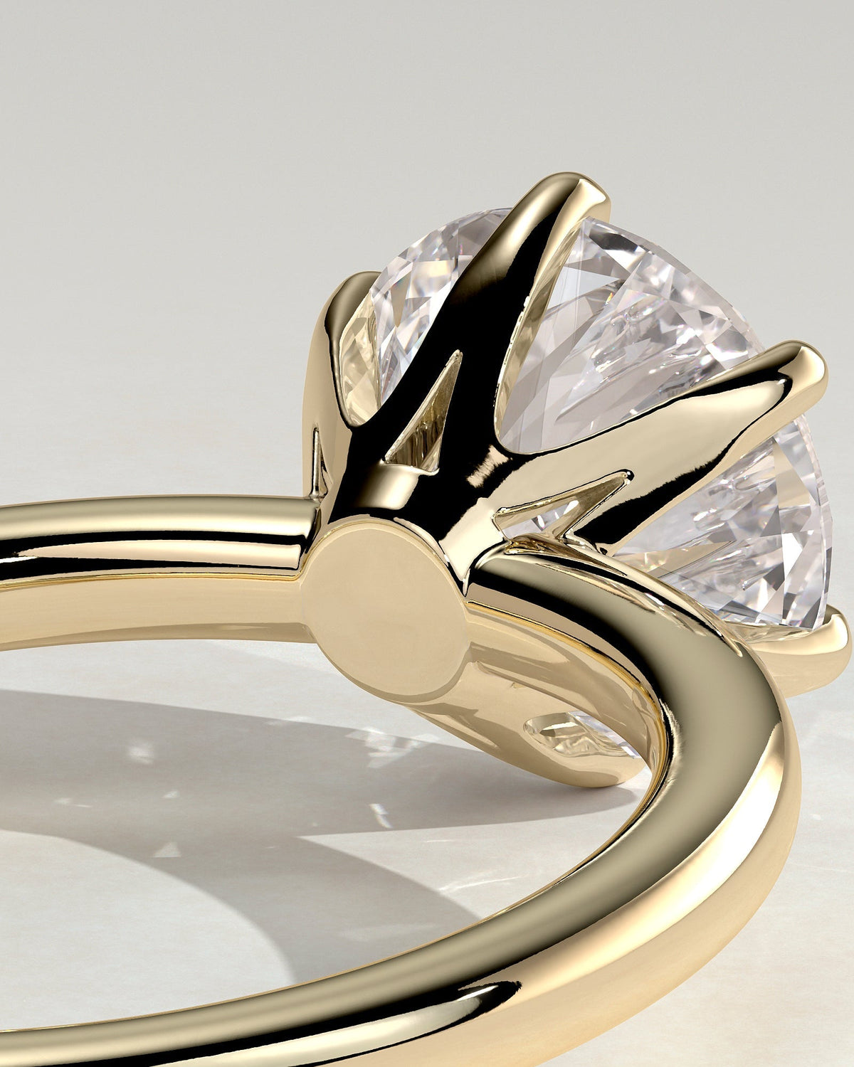 Round Solitaire Lab Grown Diamond Engagement Ring