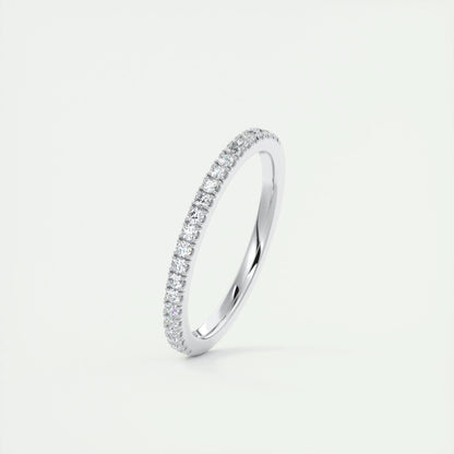 0.18 CT Round Half Eternity CVD EF/VVS Diamond Wedding Band 3