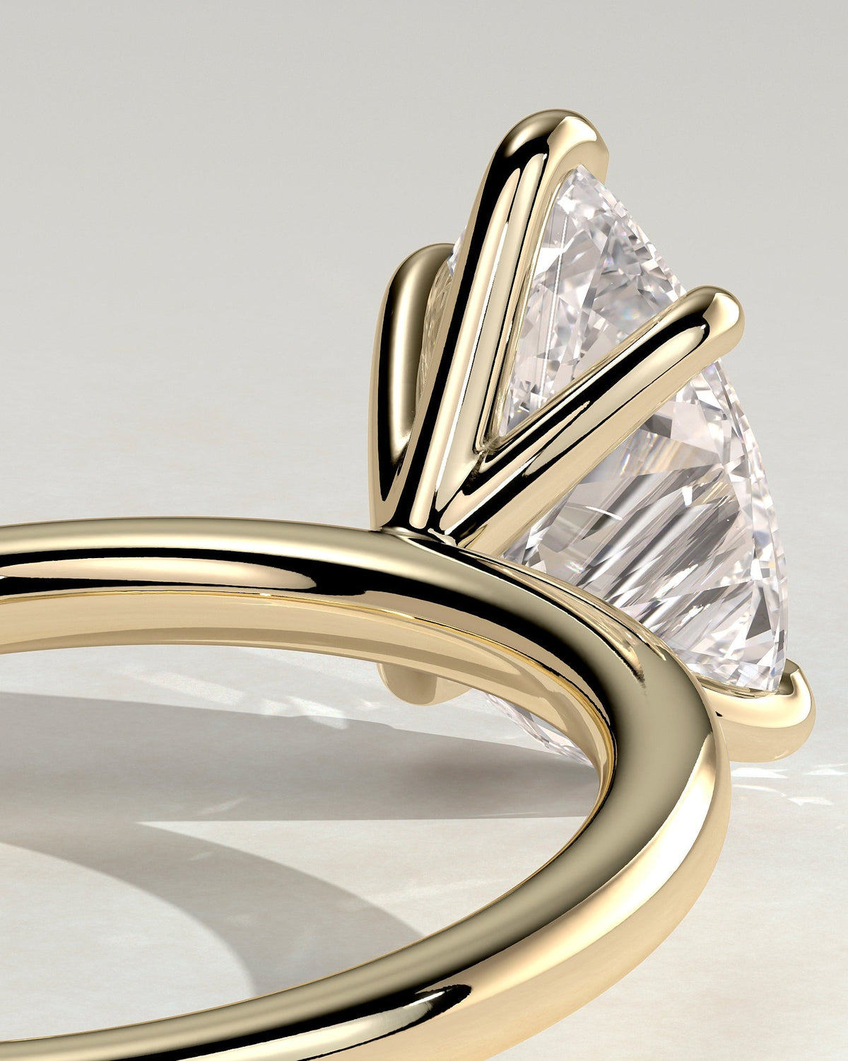 Pear Solitaire Lab Grown Diamond Engagement Ring