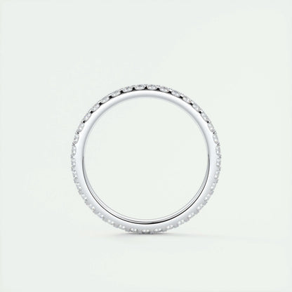 0.74 CT Round Full Eternity CVD EF/VVS Diamond Wedding Band 5