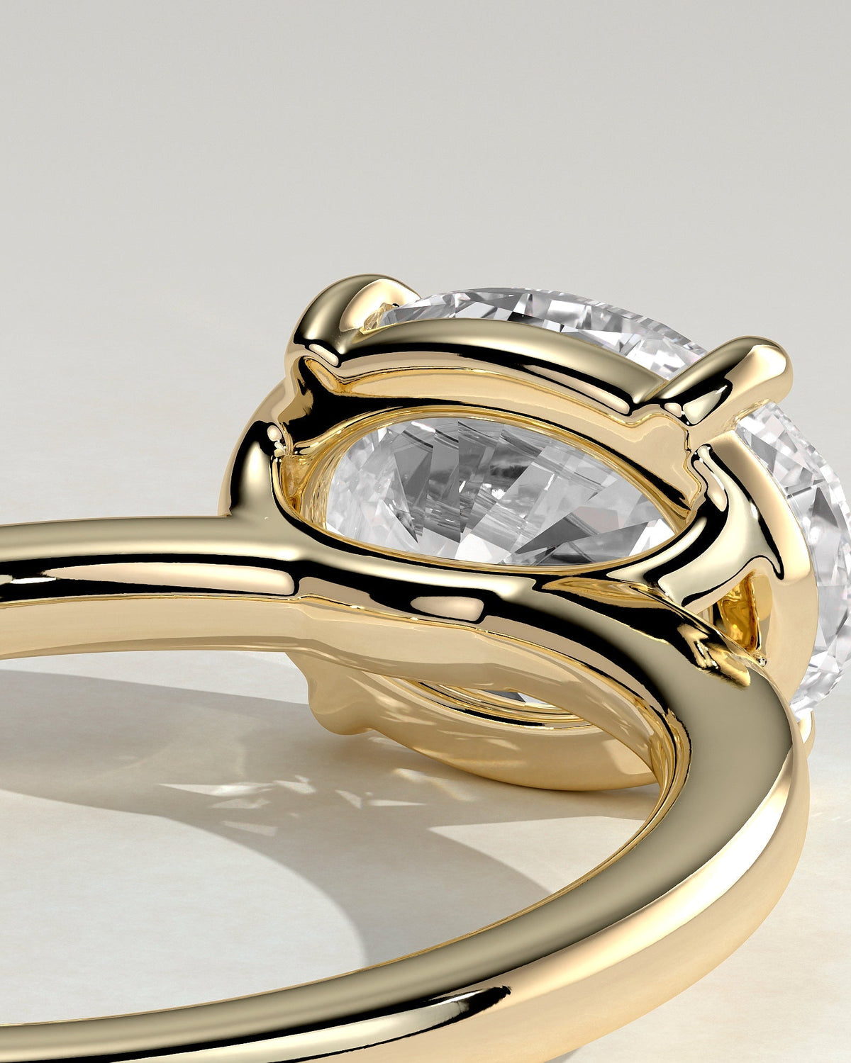 Oval East West Solitaire Lab Grown Diamond Engagement Ring