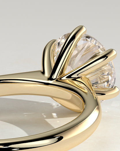 Round Solitaire Lab Grown Diamond Engagement Ring