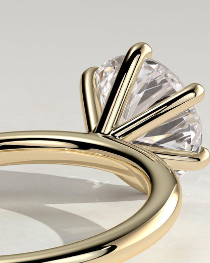 Round Claw Prong Solitaire Lab Grown Diamond Engagement Ring