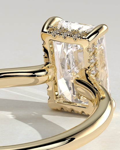 Radiant Hidden Halo Lab Grown Diamond Engagement Ring
