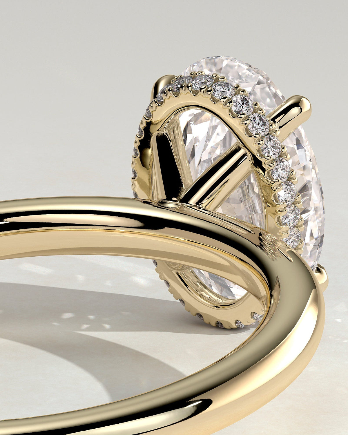 Oval Hidden Halo Lab Grown Diamond Engagement Ring