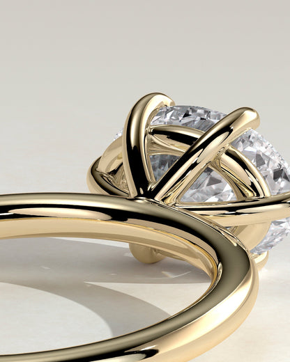 Oval East West Solitaire Lab Grown Diamond Engagement Ring