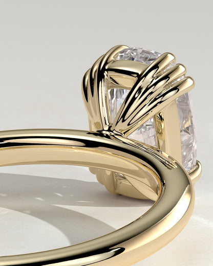 Elongated Cushion Solitaire Lab Grown Diamond Engagement Ring