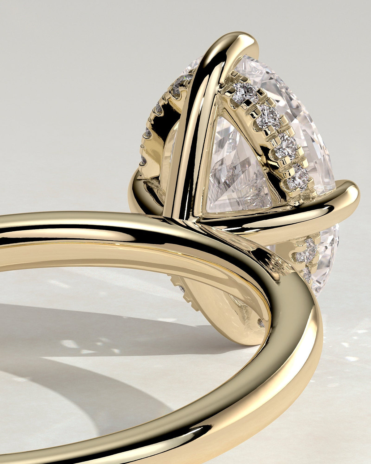 Oval Hidden Halo Lab Grown Diamond Engagement Ring