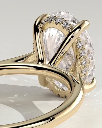 Oval Hidden Halo Lab Grown Diamond Engagement Ring