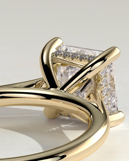 Princess Hidden Halo Lab Grown Diamond Engagement Ring
