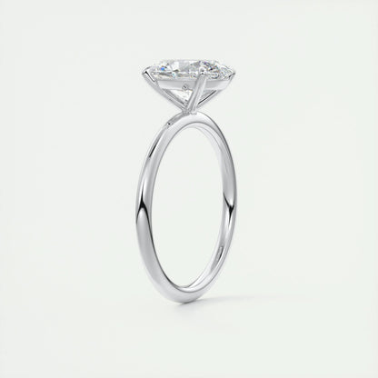 1.91 CT Oval Cut Solitaire Moissanite Engagement Ring 7