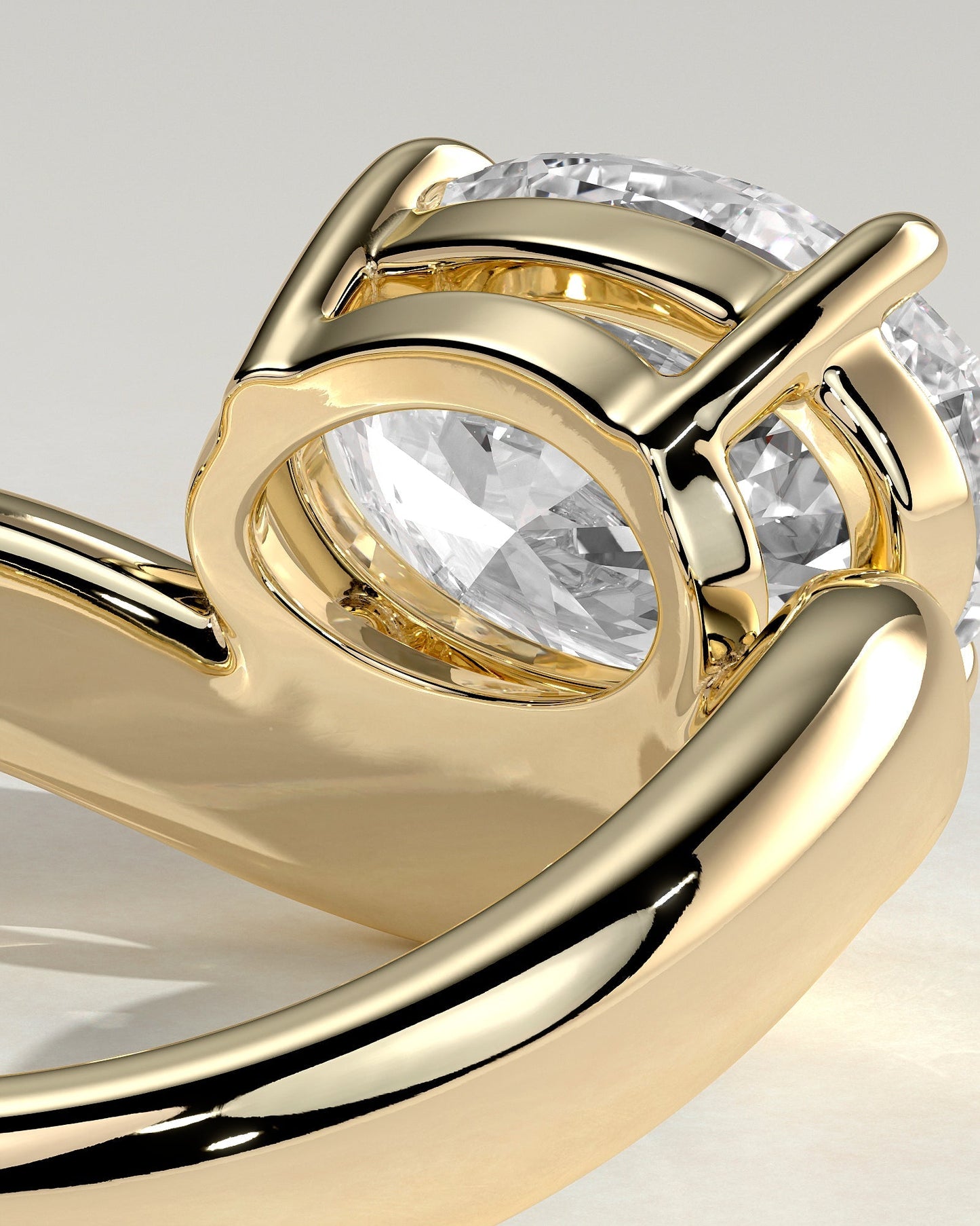 Oval Swirl Solitaire Lab Grown Diamond Engagement Ring