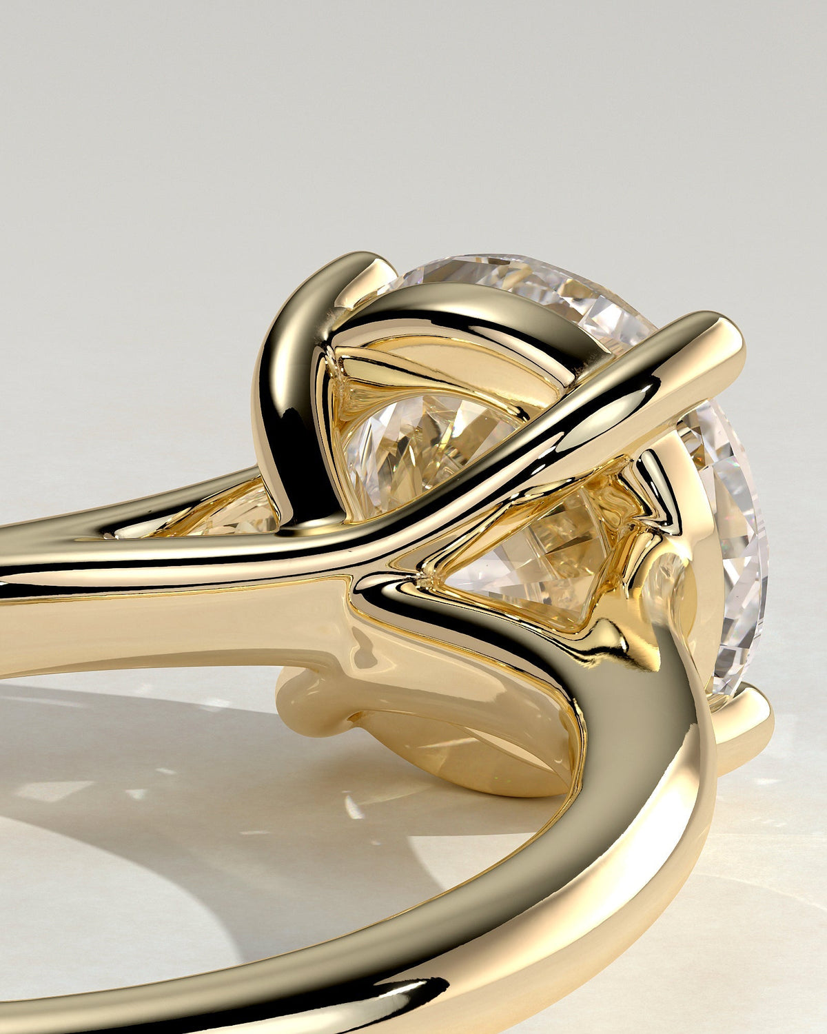 Round Solitaire Lab Grown Diamond Engagement Ring