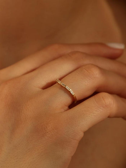 Marquise Cut Cluster Styled Lab Grown Wedding Band
