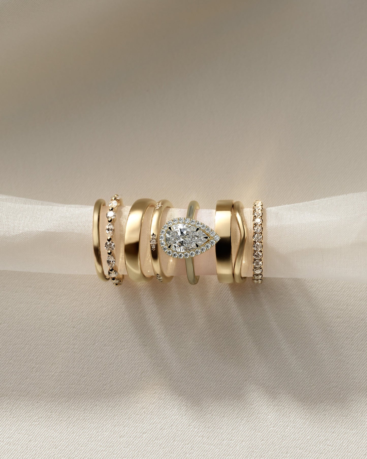 Pear Halo Lab Grown Diamond Engagement Ring