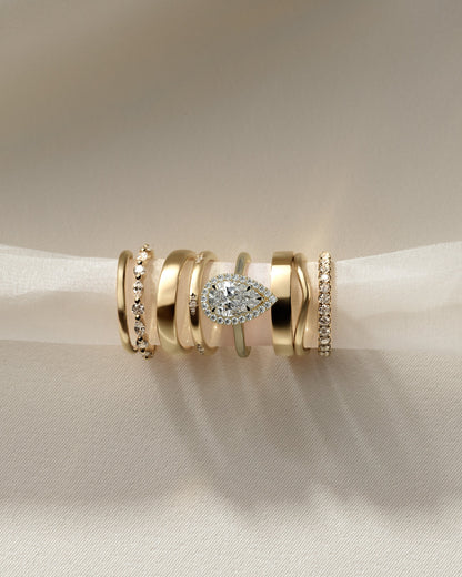 Pear Halo Lab Grown Diamond Engagement Ring