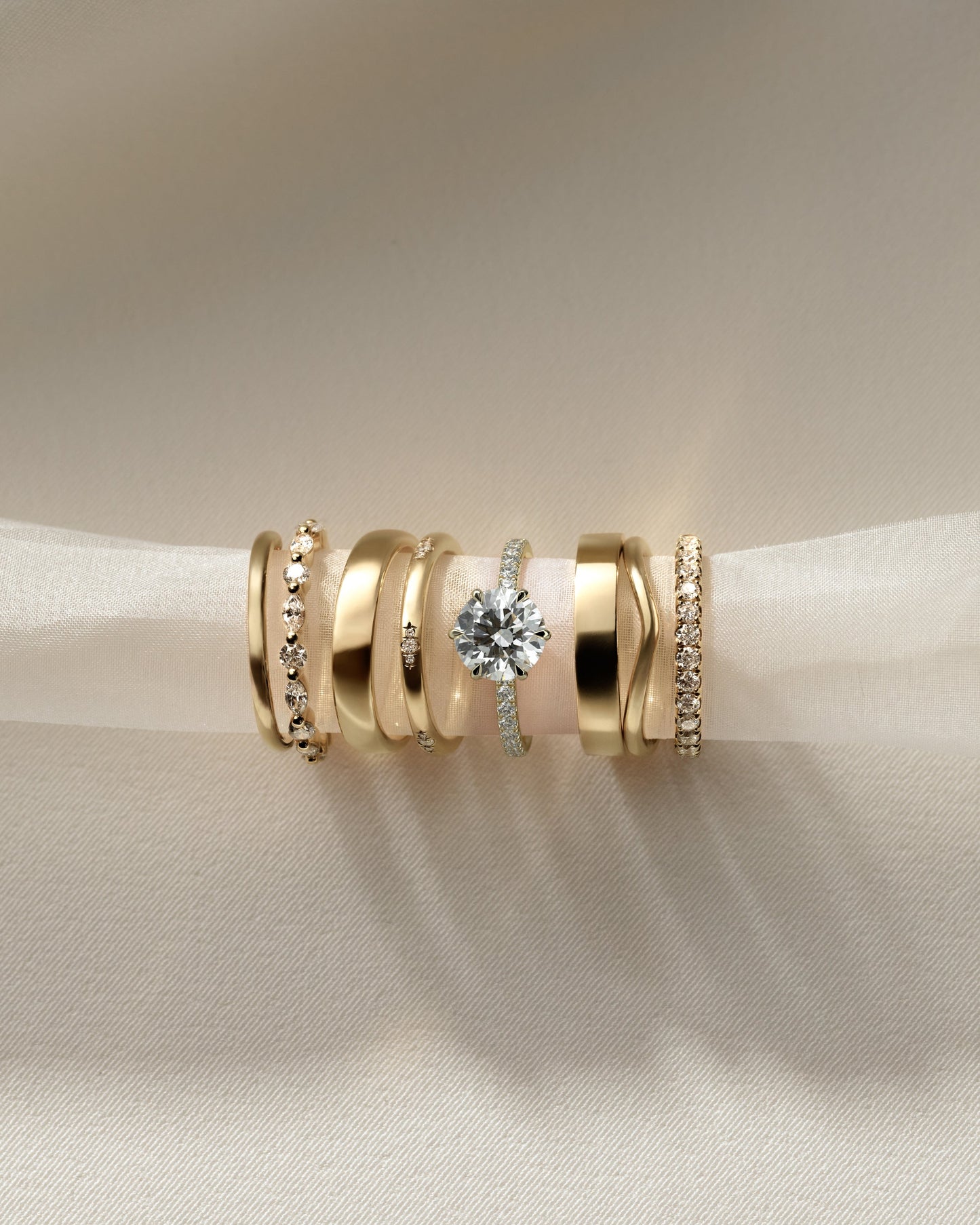 Round Pave Lab Grown Diamond Engagement Ring