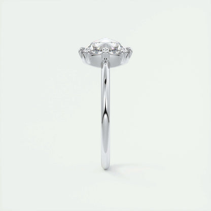 1.47 CT Round Rose Cut  Solitaire Double Prong Moissanite Engagement Ring 7