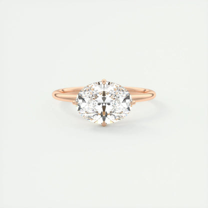 2 CT Oval Hidden Halo CVD F/VS1 Diamond Engagement Ring 14