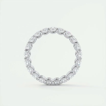 3.15 TCW Oval Cut Shared Prong Moissanite Bridal Wedding Band 6