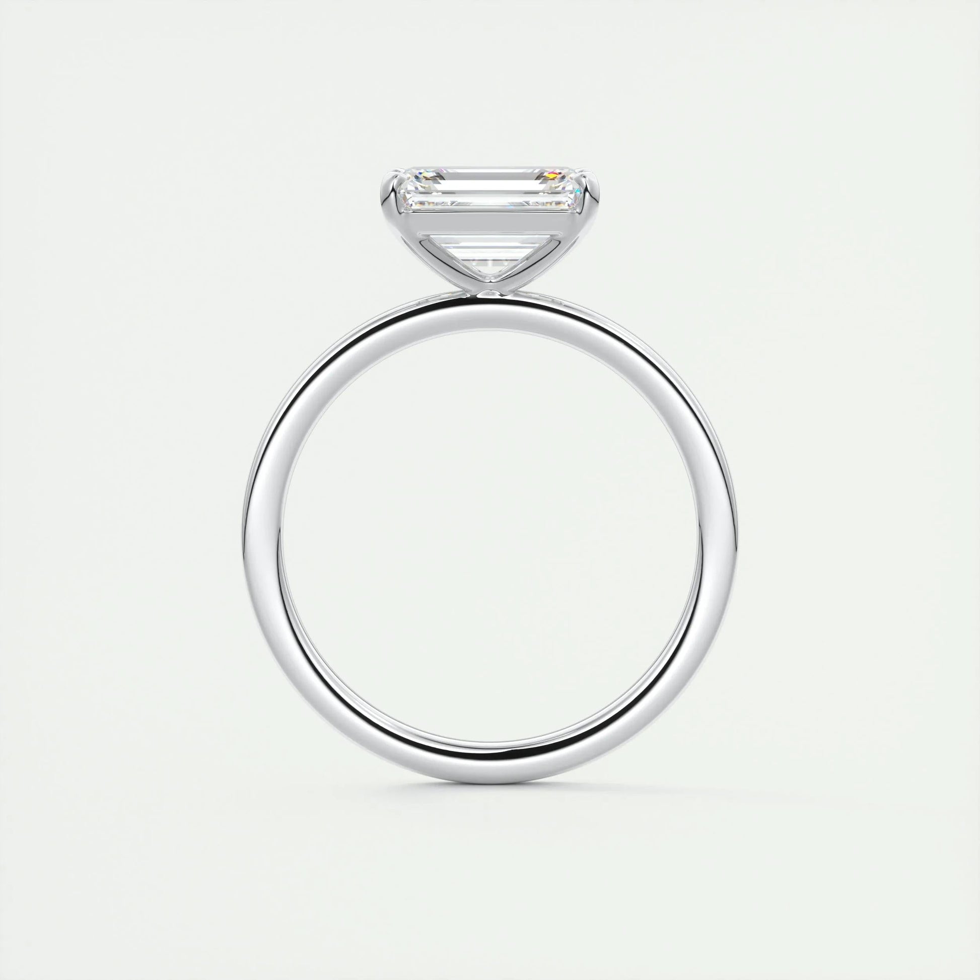 1.91 CT Emerald Cut Solitaire Moissanite Engagement Ring 8