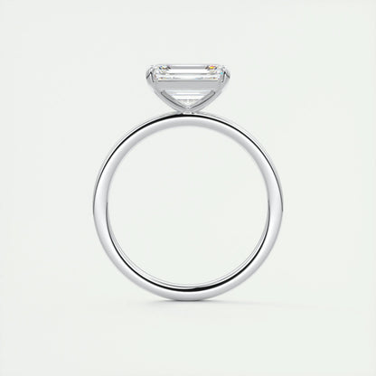 1.91 CT Emerald Cut Solitaire Moissanite Engagement Ring 8