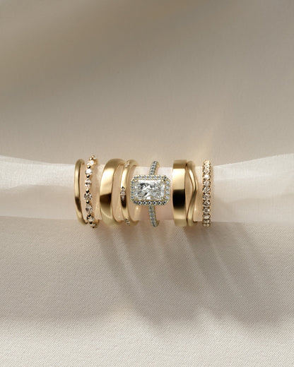 Radiant Halo & Pave Lab Grown Diamond Engagement Ring