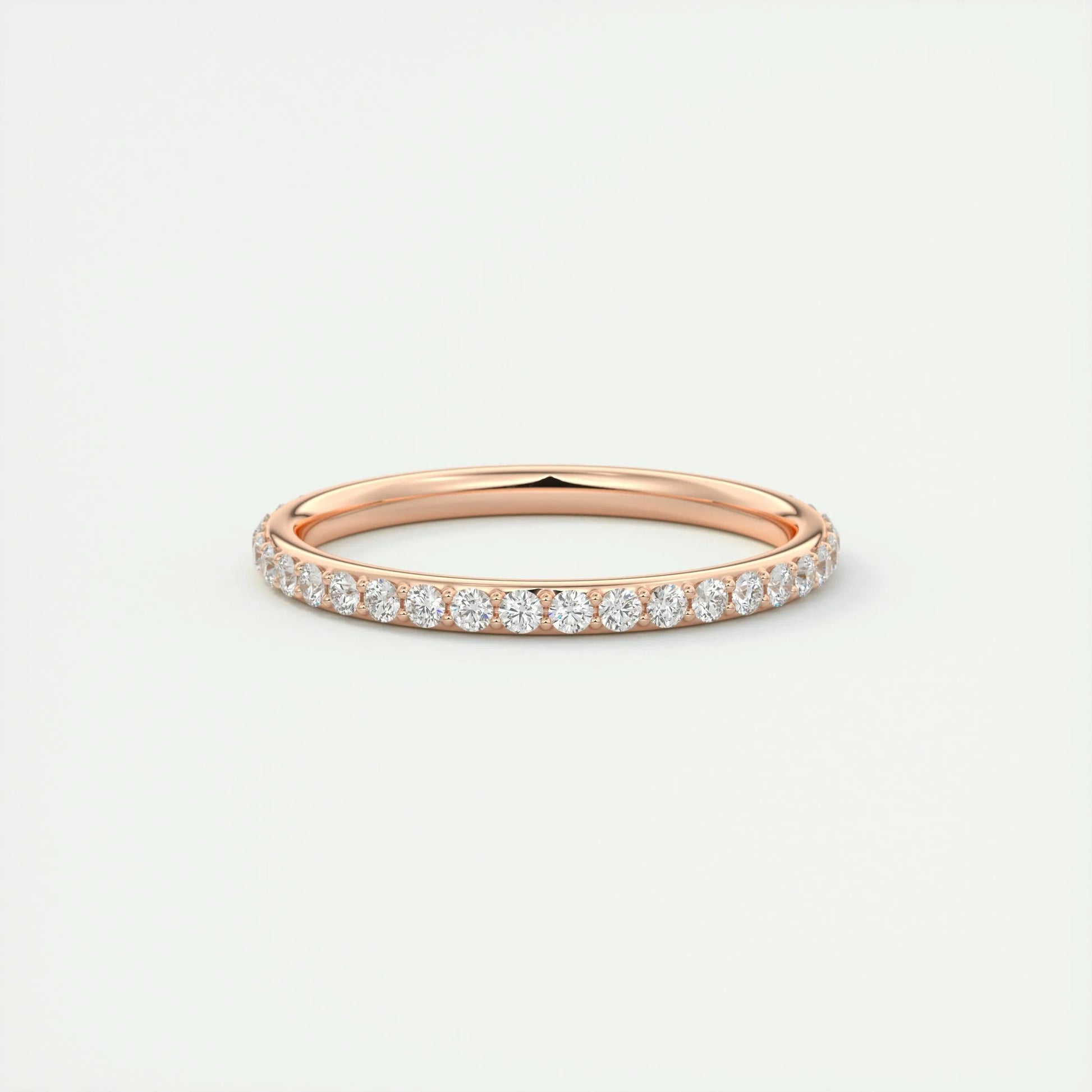 0.74 Round Cut Full Eternity Moissanite Bridal Wedding Band 12
