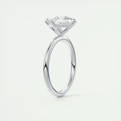 2.08 CT Princess Cut Solitaire Moissanite Engagement Ring 6
