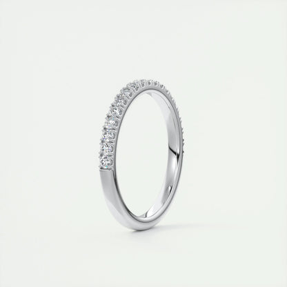 0.38 CT Round Half Eternity CVD EF/VVS Diamond Wedding Band 5