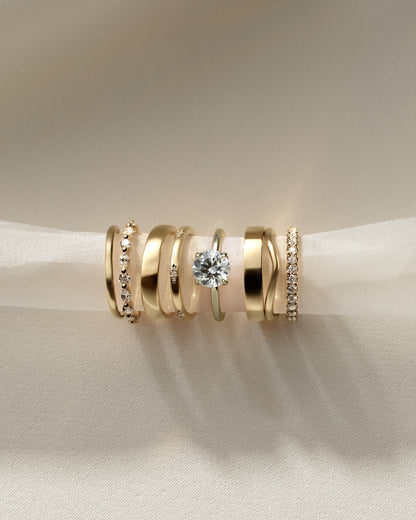 Round Hidden Halo Lab Grown Diamond Engagement Ring