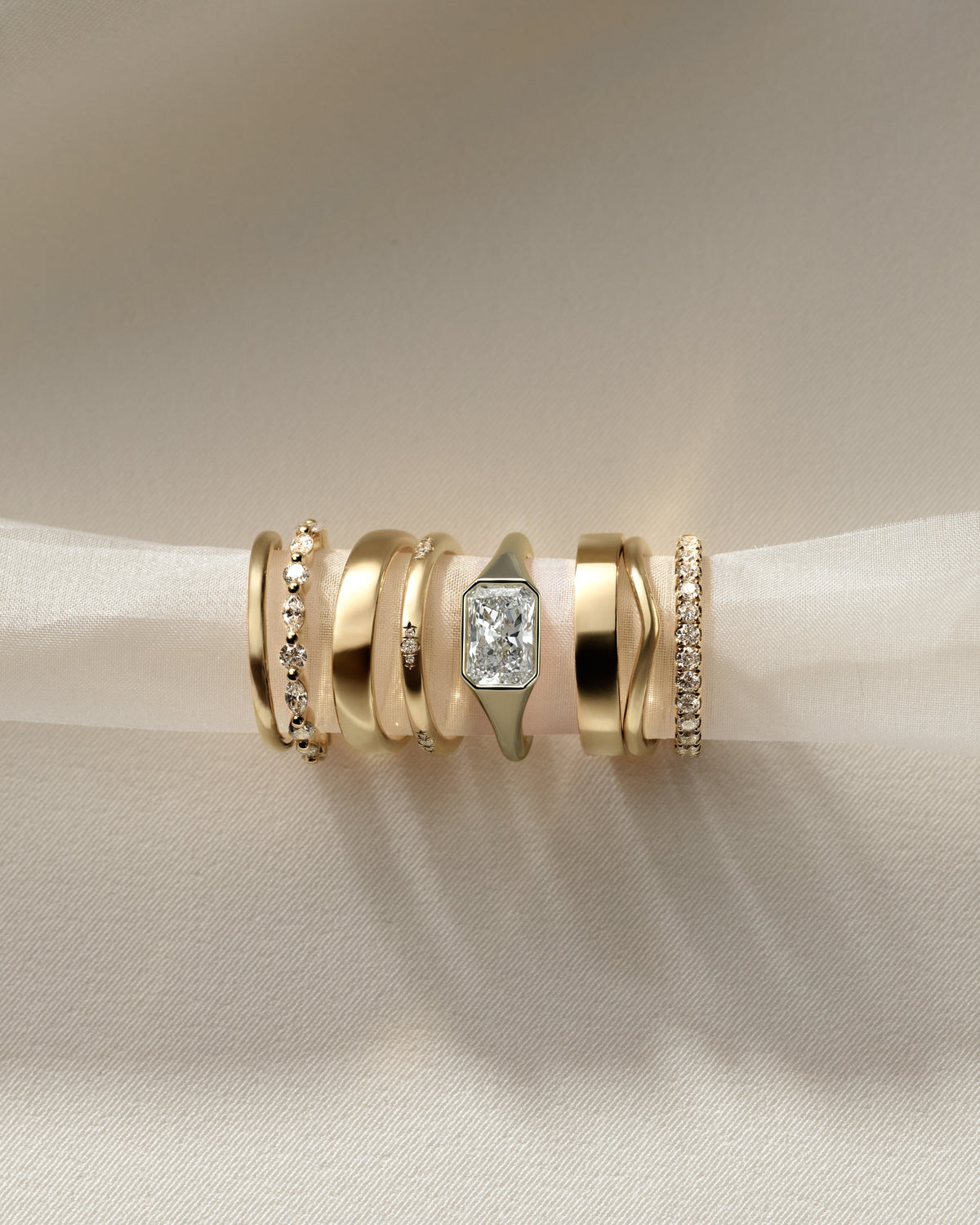 Radiant Signet Solitaire Lab Grown Diamond Engagement Ring