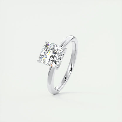 1.49 CT Cushion Cut Solitaire Moissanite Engagement Ring 4