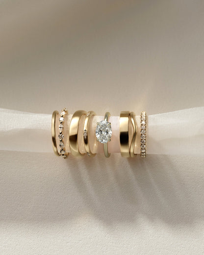 Oval East West Solitaire Lab Grown Diamond Engagement Ring