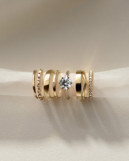 Round Hidden Halo Lab Grown Diamond Engagement Ring