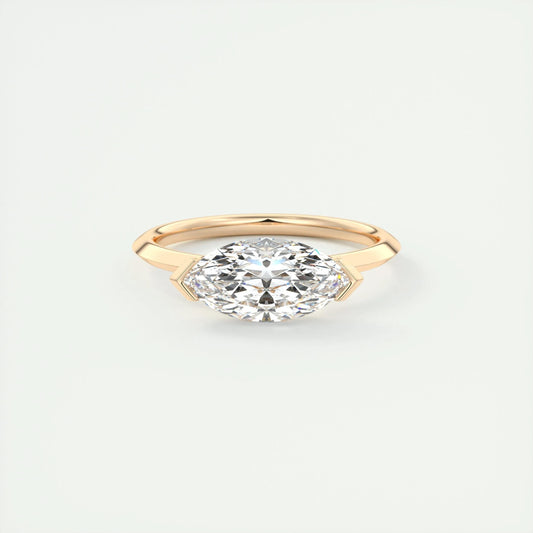 2 CT Marquise Half Bezel CVD F/VS1 Diamond Engagement Ring 15