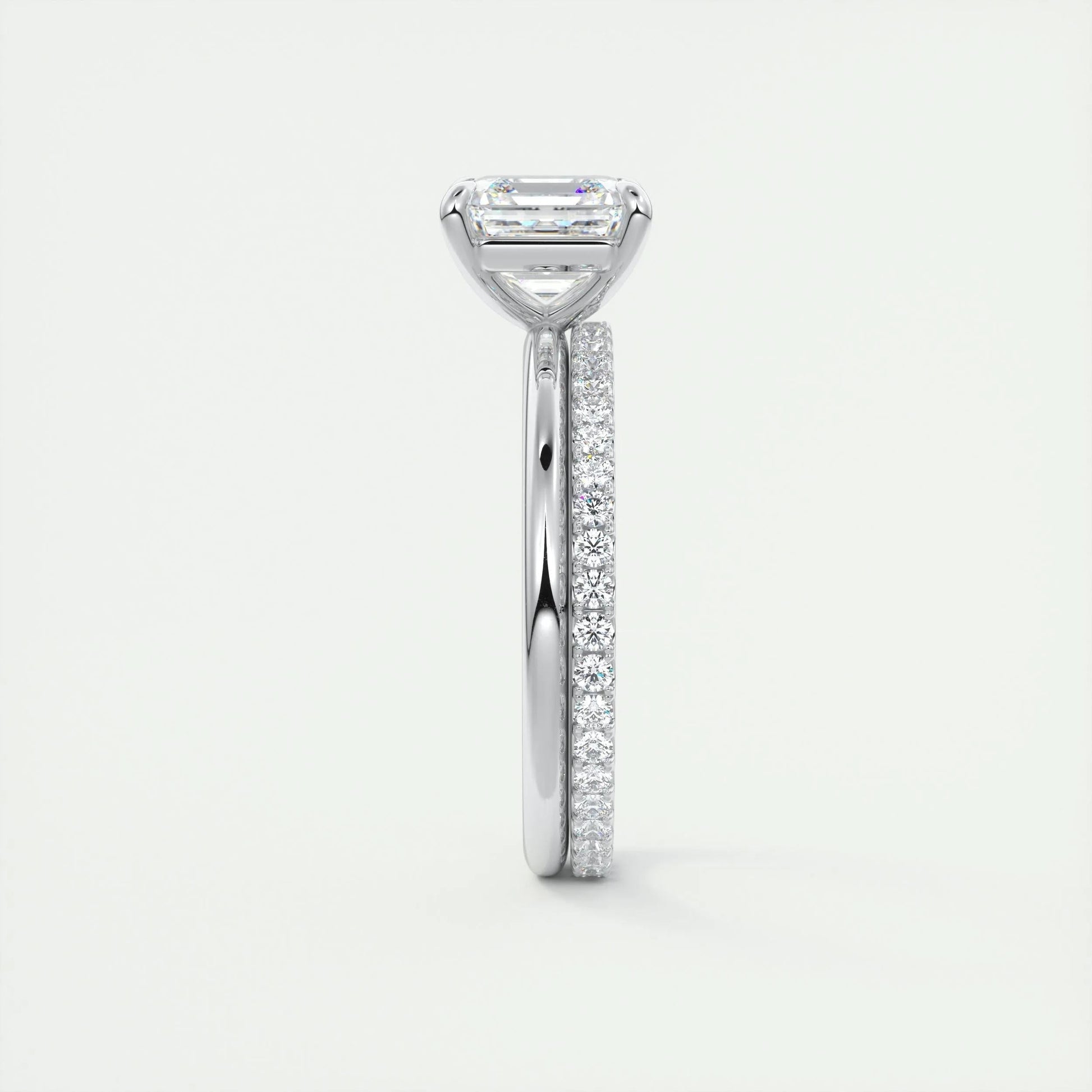 2.03 CT Asscher Cut Solitaire Moissanite Engagement Ring 6