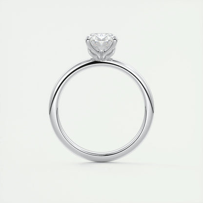 1.91 CT Oval Cut Solitaire Moissanite Engagement Ring 8