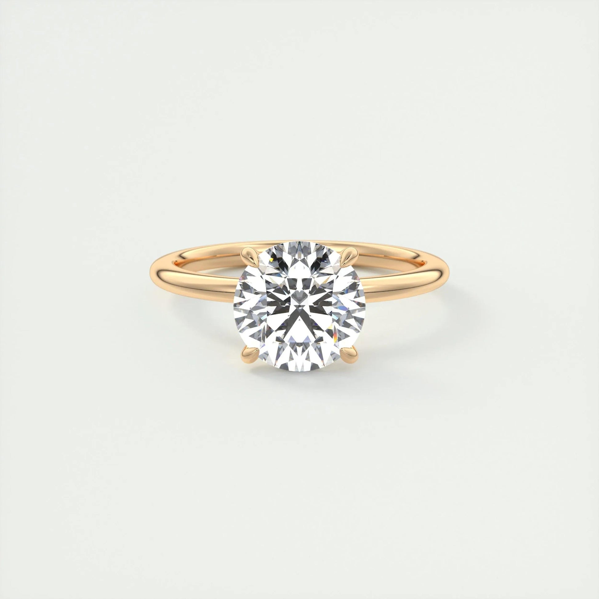 2.0 CT Round Cut Solitaire Moissanite Engagement Ring 15