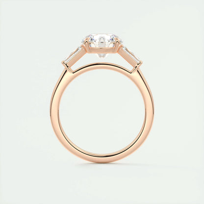 2.0 CT Round Cut Three Stone Moissanite Engagement Ring 15