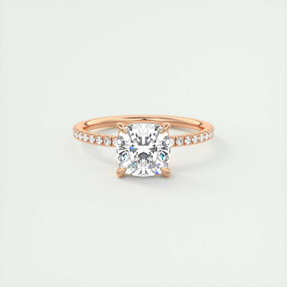 2 CT Cushion Solitaire CVD F/VS1 Diamond Engagement Ring 15