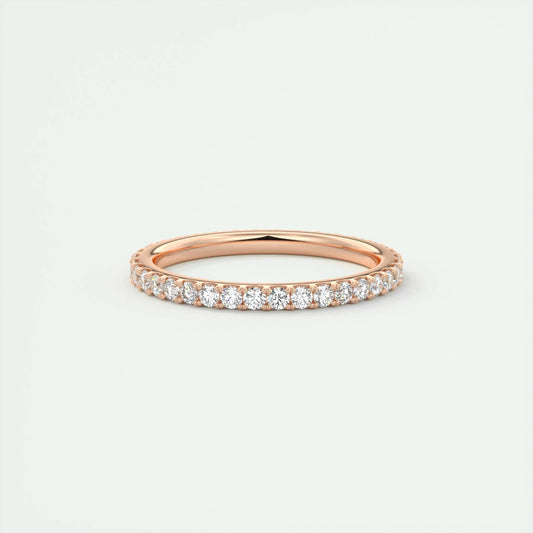 0.74 CT Round Full Eternity CVD EF/VVS Diamond Wedding Band 6